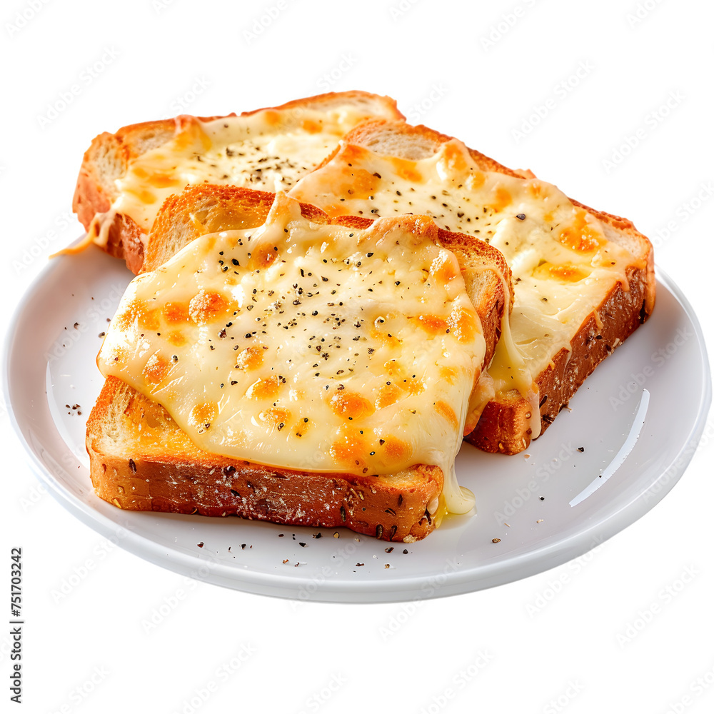 Croque monsieur toasted bread slices isolated isolated on transparent background Croque monsieur toasted bread slices isolated isolated on transparent background