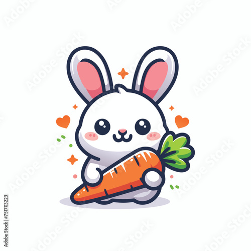Fototapeta Naklejka Na Ścianę i Meble -   bunny with carrot
