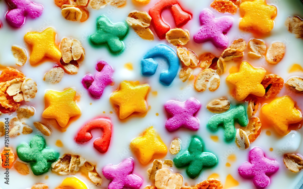 Capture the essence of Lucky Charms in a mouthwatering food photography shot