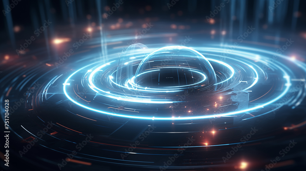 Futuristic digital network sphere concept: abstract 3d illustration of a network technology sphere with glowing lines and particles Futuristic digital network sphere concept: abstract 3d illustration of a network technology sphere with glowing lines and particles