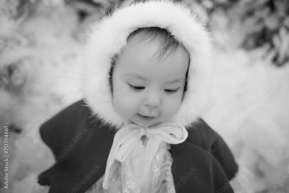 adorable baby posing with christmas theme