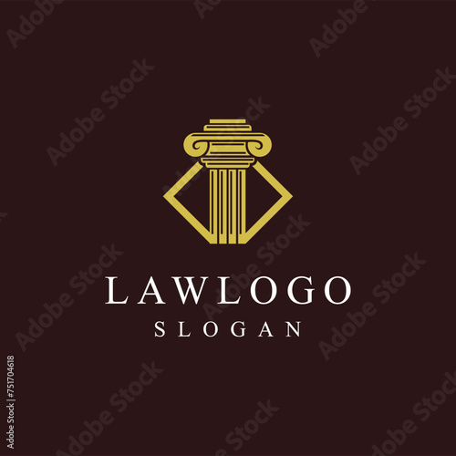 law firm logo with square concept