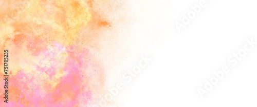abstract watercolor background with watercolor splashes pastel red orange yellow transparent background Clip art nebula galaxy isolated on white png