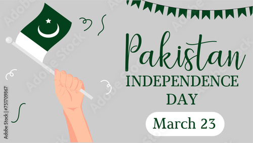 Pakistan Independence Day March 23 celebration banner