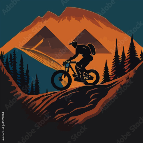 Awesome BiCycle Vector Illustration for Shirt Design