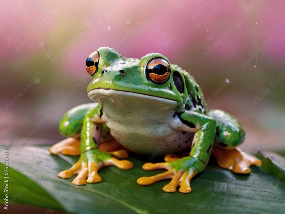 Emerald Amphibian: The Enchanting Green Frog Emerald Amphibian: The Enchanting Green Frog