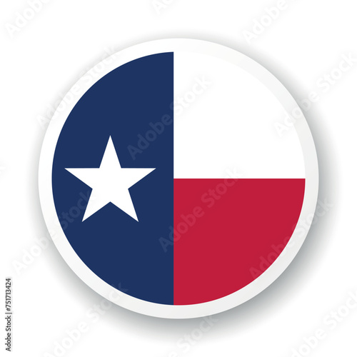 Flag of Texas flat icon. Round vector element with shadow. Best for mobile apps, UI and web design. Free Download Flag of Texas flat icon. Round vector element with shadow. Best for mobile apps, UI and web design. - GFXLoad