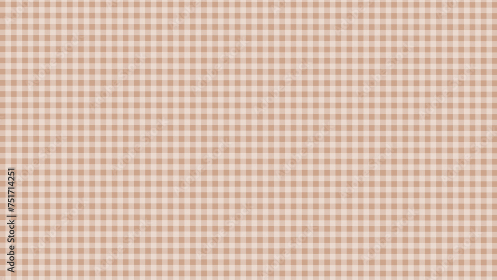 Brown and white plaid fabric texture background Brown and white plaid fabric texture background