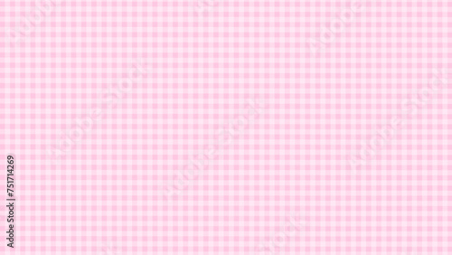 Pink and white plaid fabric texture background