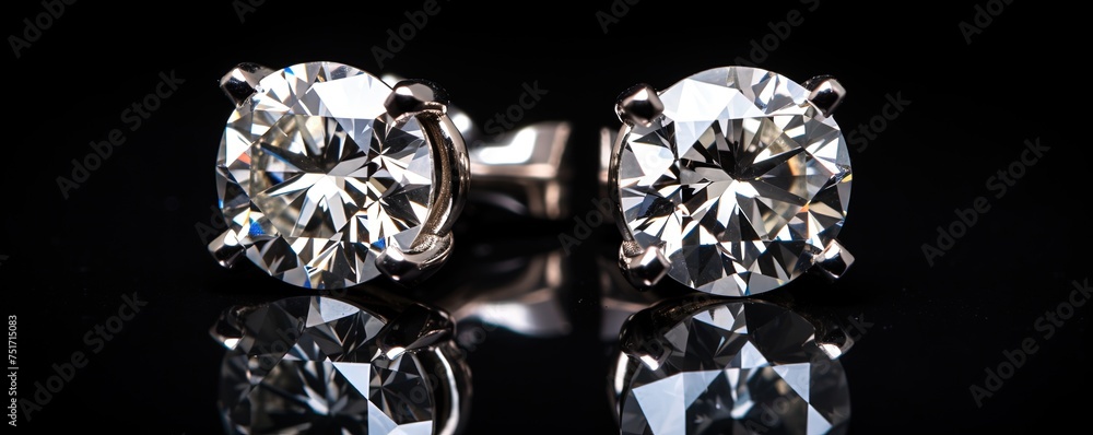 pair of diamond stud earrings pair of diamond stud earrings