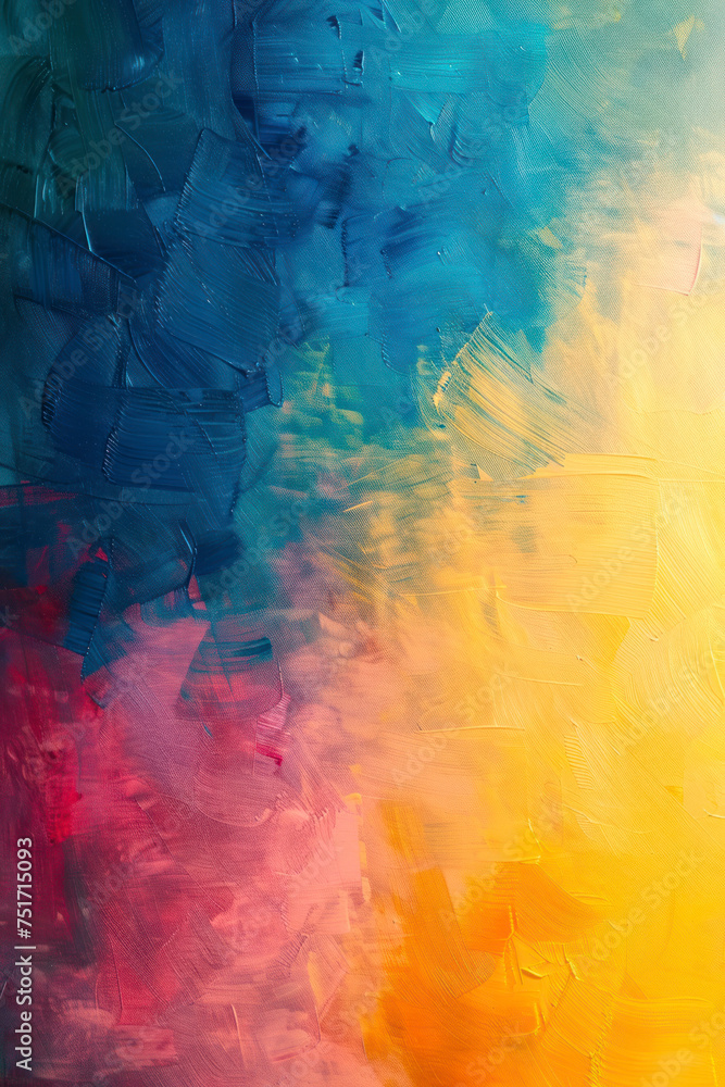 Fototapeta premium Vertical Hand drawn oil painting. Abstract art background. Oil painting on canvas. Color texture.