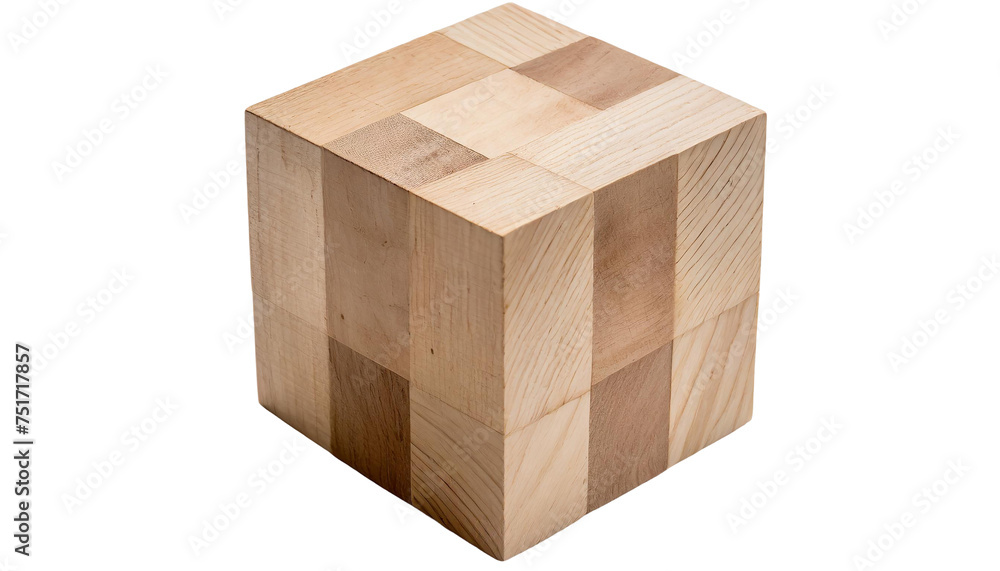 Wooden cube isolated on transparent background. Wooden cube isolated on transparent background.