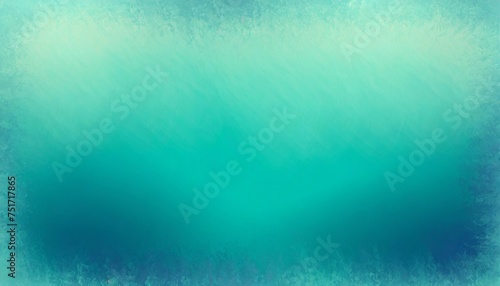 gradient blue green background with soft old border texture elegant abstract design in pretty teal and turquoise colors