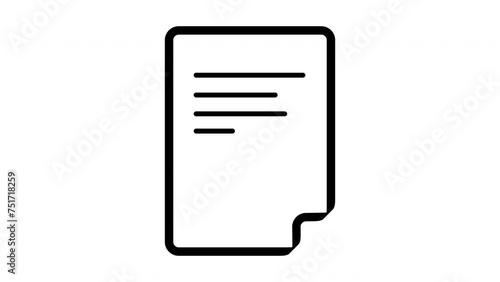 animated icon sheet of paper motion graphics