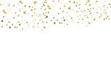 Confetti gold color png, Birthday holiday wedding, glitter dust confetti,  Golden confetti falling down isolated on transparent background. photoshop overlays, png	