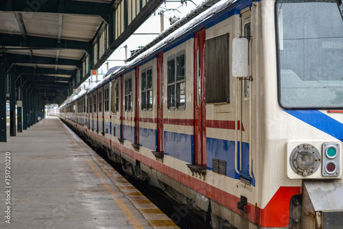train in the station at haydarpasa, istanbul