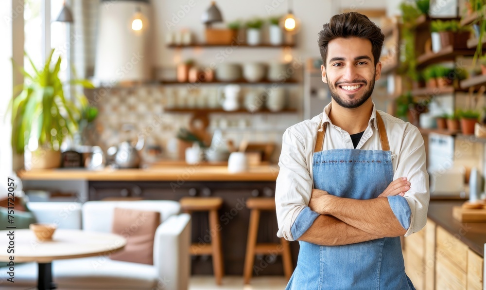 Obraz premium A happy worker handyman