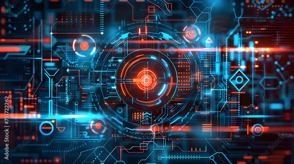 Futuristic technology interface hud elements Futuristic technology interface hud elements