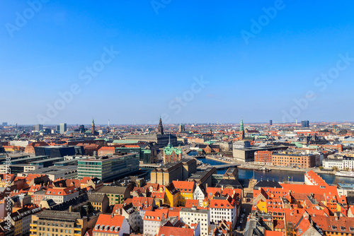 Cityscape of Copenhagen city, Denmark. View from above © olyasolodenko
