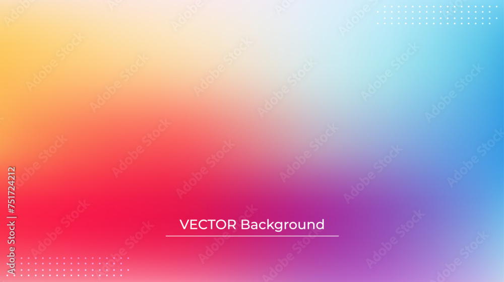 Smooth and blurry colorful gradient mesh background. Modern bright rainbow colors. Easy editable soft colored vector banner template. Premium quality Smooth and blurry colorful gradient mesh background. Modern bright rainbow colors. Easy editable soft colored vector banner template. Premium quality