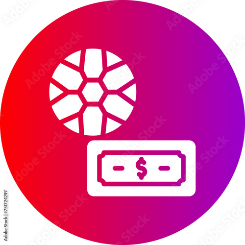 Betting Glyph Circle Gradient Icon