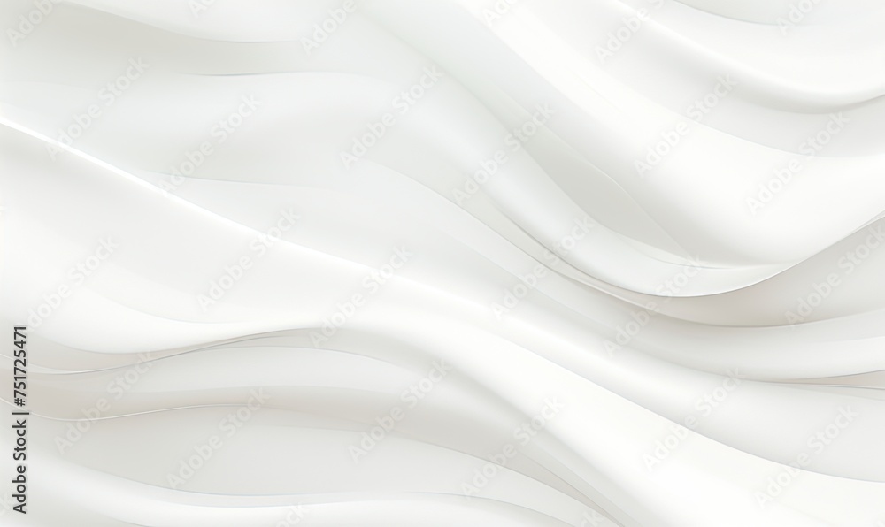 photo of seamless subtle white glossy soft abstract wavy embossed texture isolated on white color background