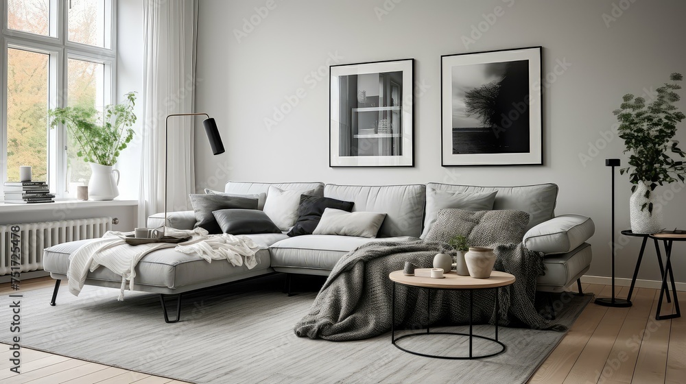 modern scandinavian interior room