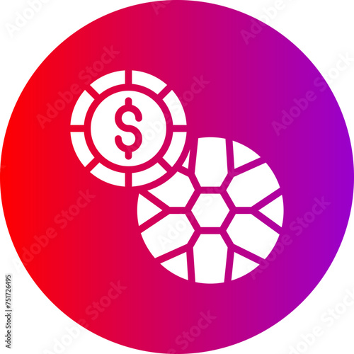 Betting Glyph Circle Gradient Icon