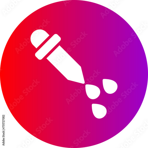 Dropper Glyph Circle Gradient Icon