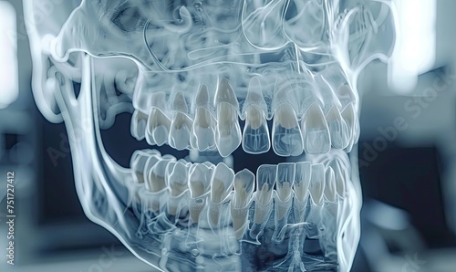 Human tooth jaw model for d...