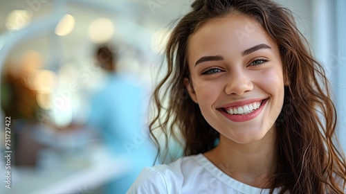 Smiling woman with beautifu...