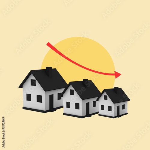 Fotografie Mortgage fall, Mortgage, Go backwards,
Loan, Creditor, Banking, Savings, Househo
