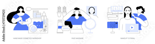 Beauty classes isolated cartoon vector illustrations se