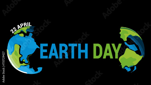 Happy earth day. African hands holding globe, earth. Earth day concept.Modern cartoon flat style illustration
