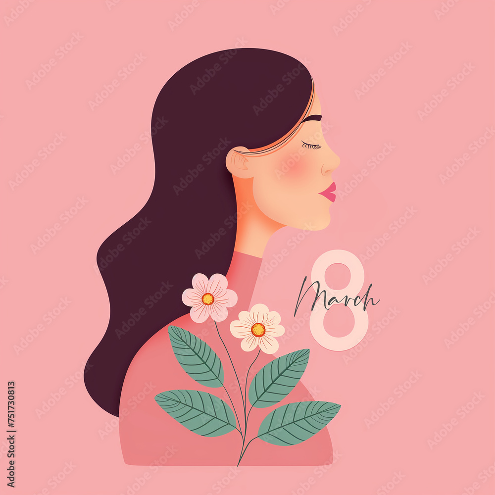 8th March International Women's Day illustration 8th March International Women's Day illustration