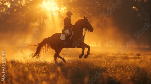 Person Riding on the Back of a Horse
