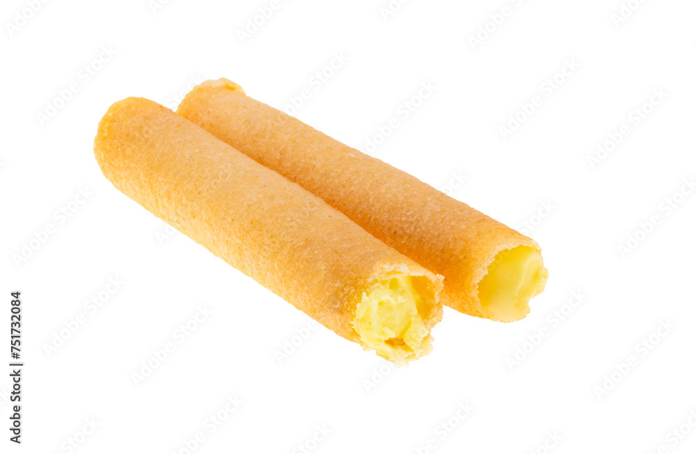 waffle roll with lemon cream waffle roll with lemon cream