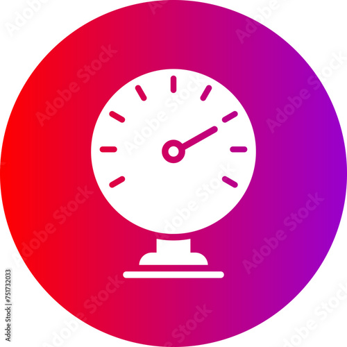 Pressure Glyph Circle Gradient Icon