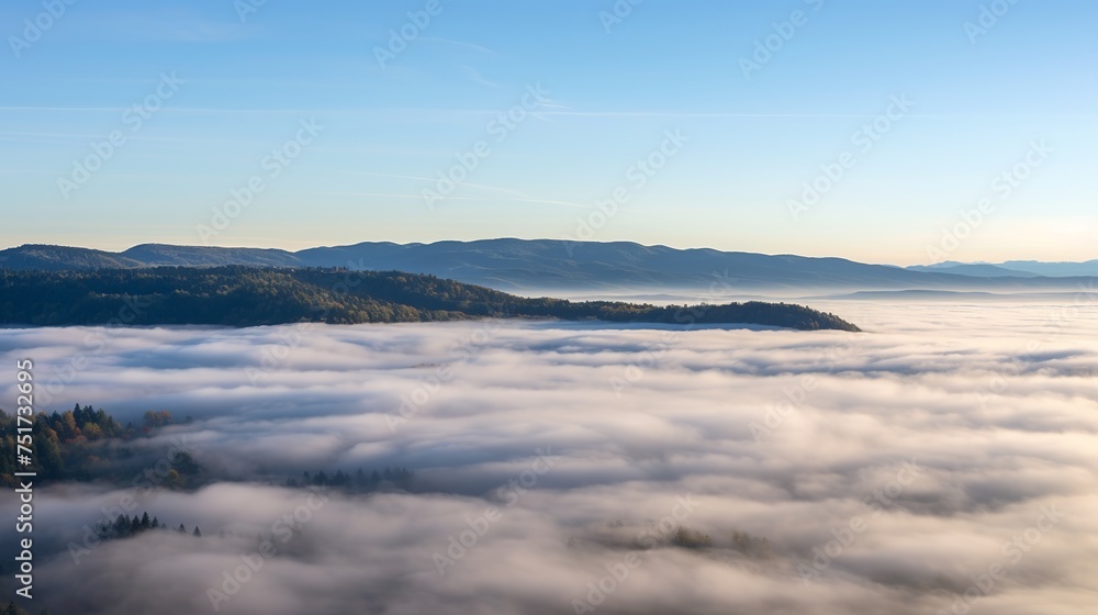 Fototapeta premium Low Fog Billowing from Center