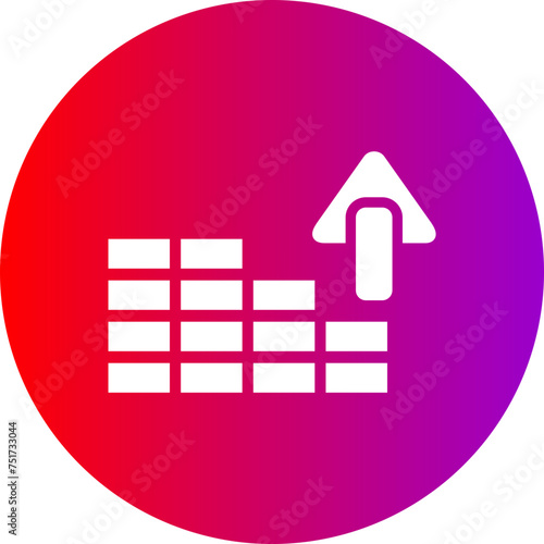Trowel Glyph Circle Gradient Icon