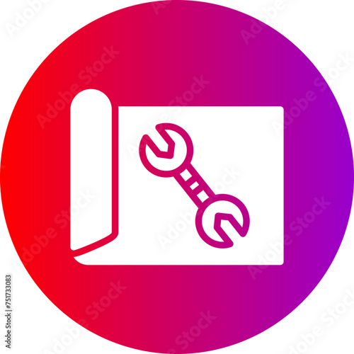Planning Glyph Circle Gradient Icon