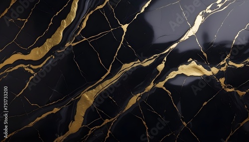 Black and gold polished smooth luxury marble tile sample texture