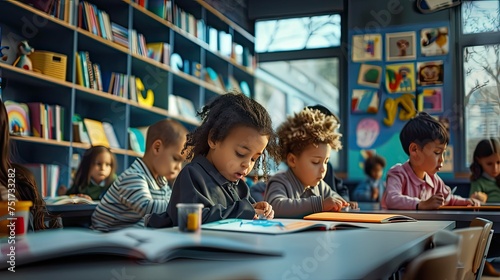 classroom kids school diverse