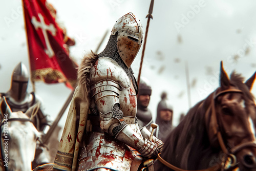 A glimpse into medieval times through a digital reinterpretation of historical events Close up