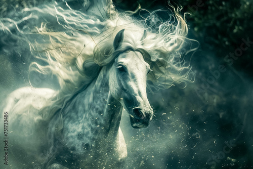 An arc shot capturing the elegance of a centaur in motion Close up © SObeR 9426
