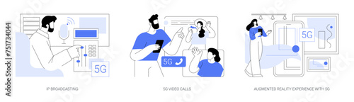 5G technology isolated cartoon vector illustrations se