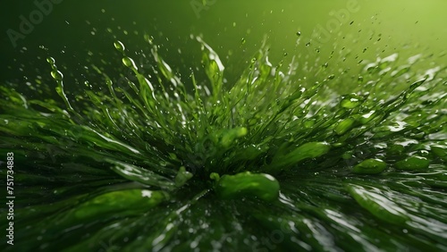 Greenery product background, vibrant, Colorful gradient splash, hd, 4k, high-quality, highly detailed, photorealistic, RAW, high quality, dynamic lighting, sharp focus, ultra realistic, masterpiece