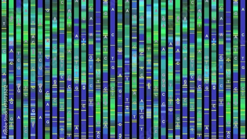 Genomic Data Visualization - DNA Test, Genome Map Architecture, Barcoding, DNA Sequence