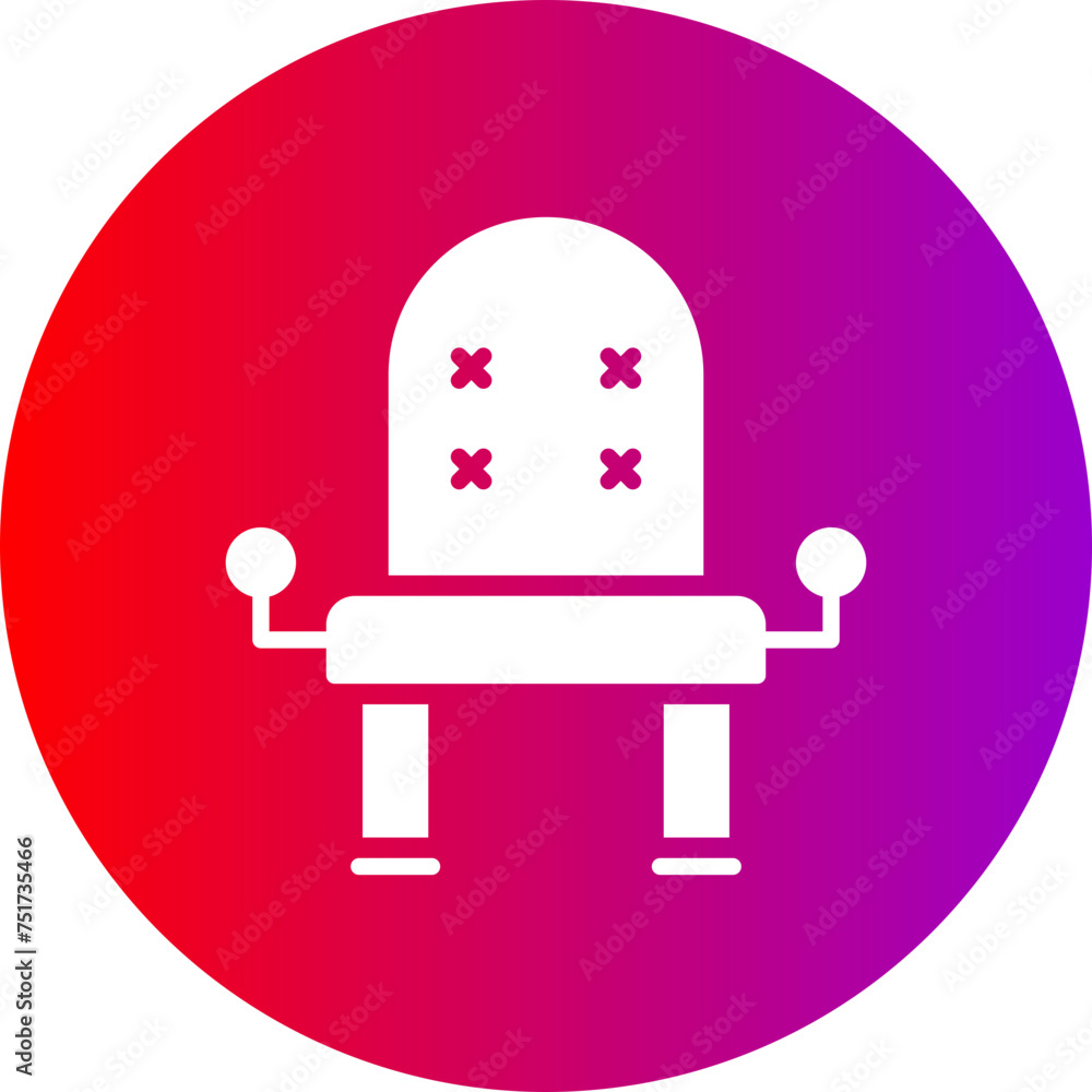 Armchair Glyph Circle Gradient Icon Armchair Glyph Circle Gradient Icon