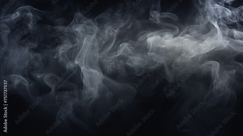 Obraz premium Realistic Smoke Explosion with Empty Center - Dramatic Halloween Background